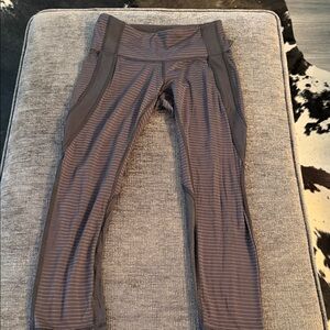 lululemon athletica Gray Striped Leggings